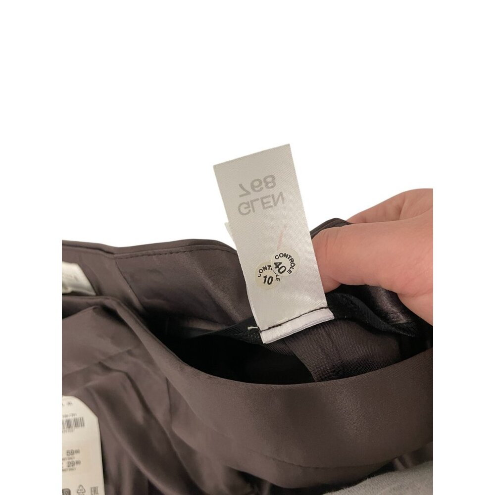 Zara Satin Wide-Leg Trousers in Chocolate Brown - Picture 13 of 16